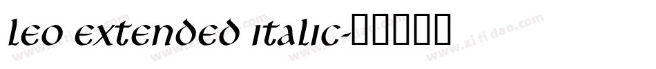 Leo Extended Italic字体转换